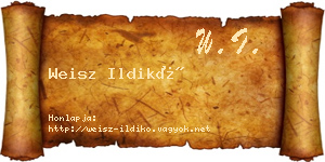 Weisz Ildikó névjegykártya
